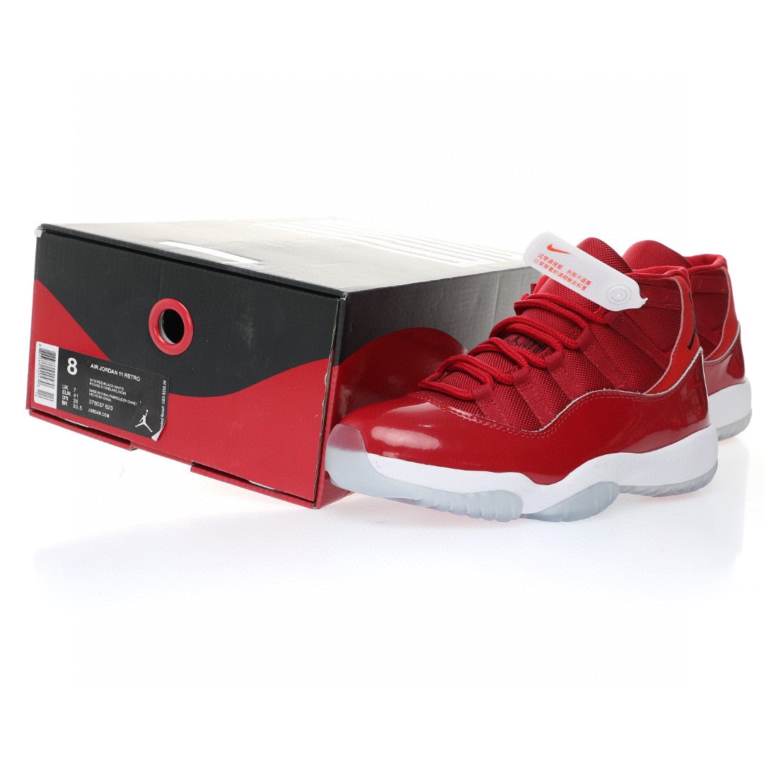 AJ11代邁克爾·喬丹高幫運動文化籃球鞋“大紅公牛”