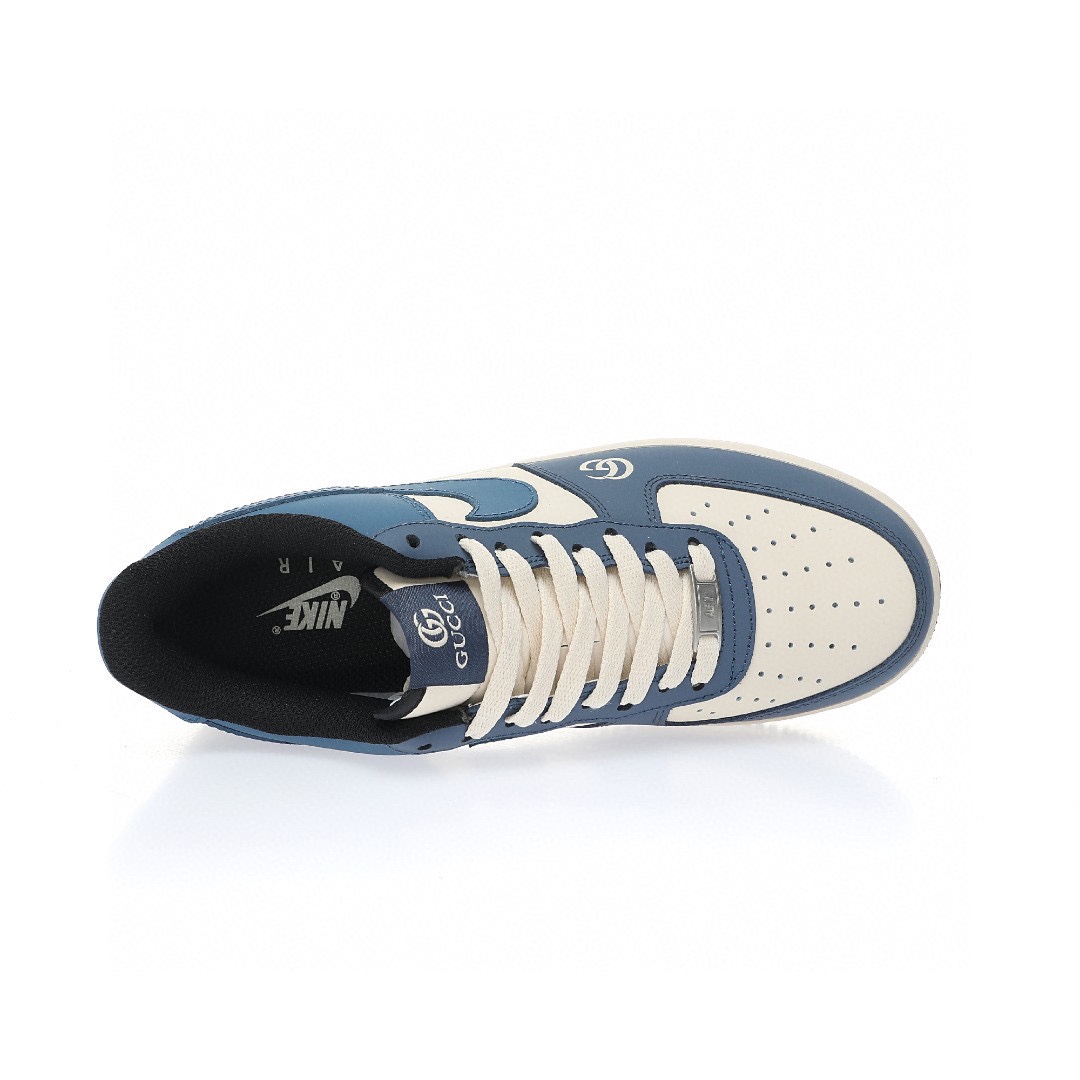 Nike Air Force 1 “皮革牛仔藍米白小鉤”