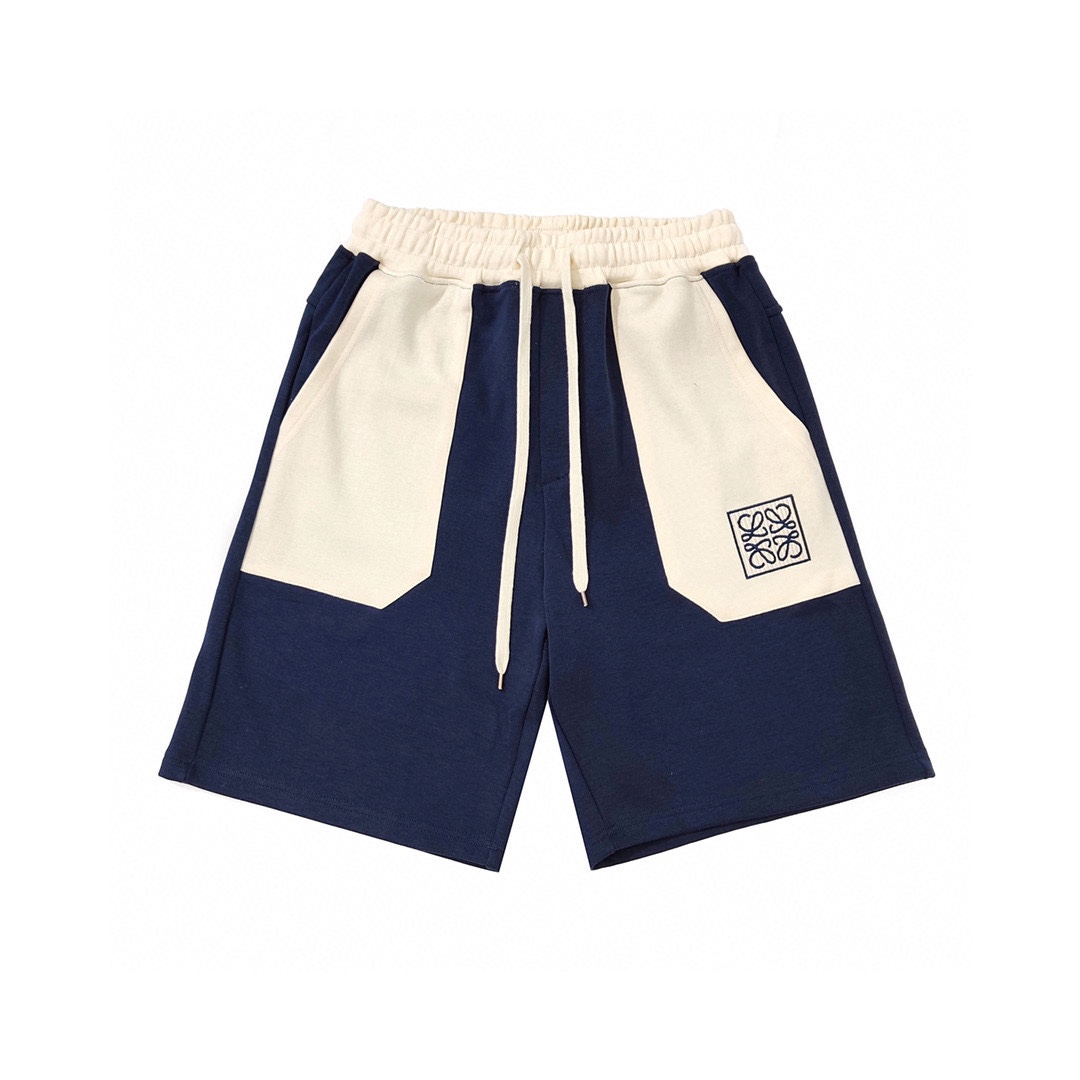 LOEWE罗意威大口袋龙猫拼色刺绣短裤「女」