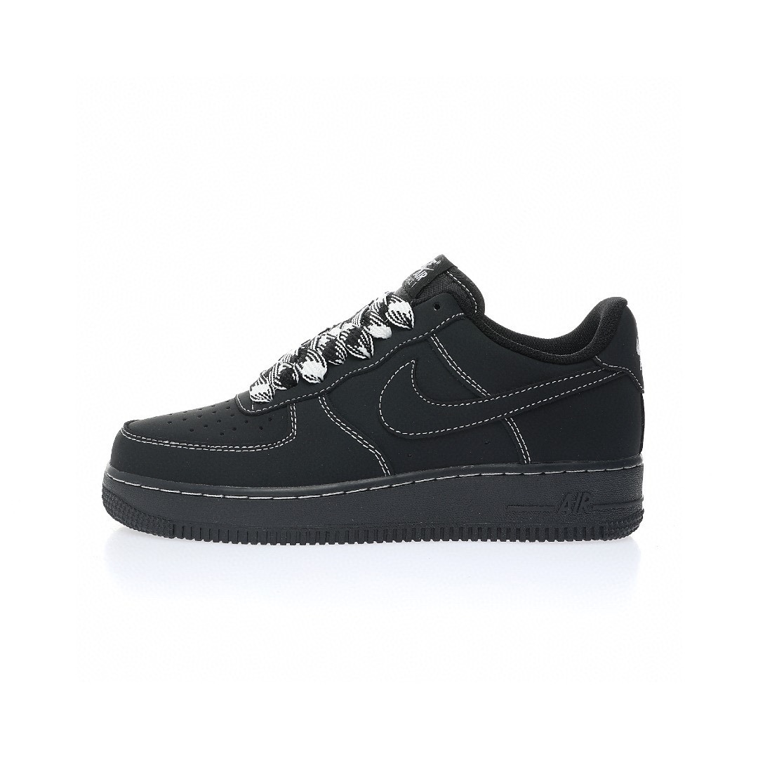Nike Air Force 1 “黑武士白縫線倒鉤小倒鉤”