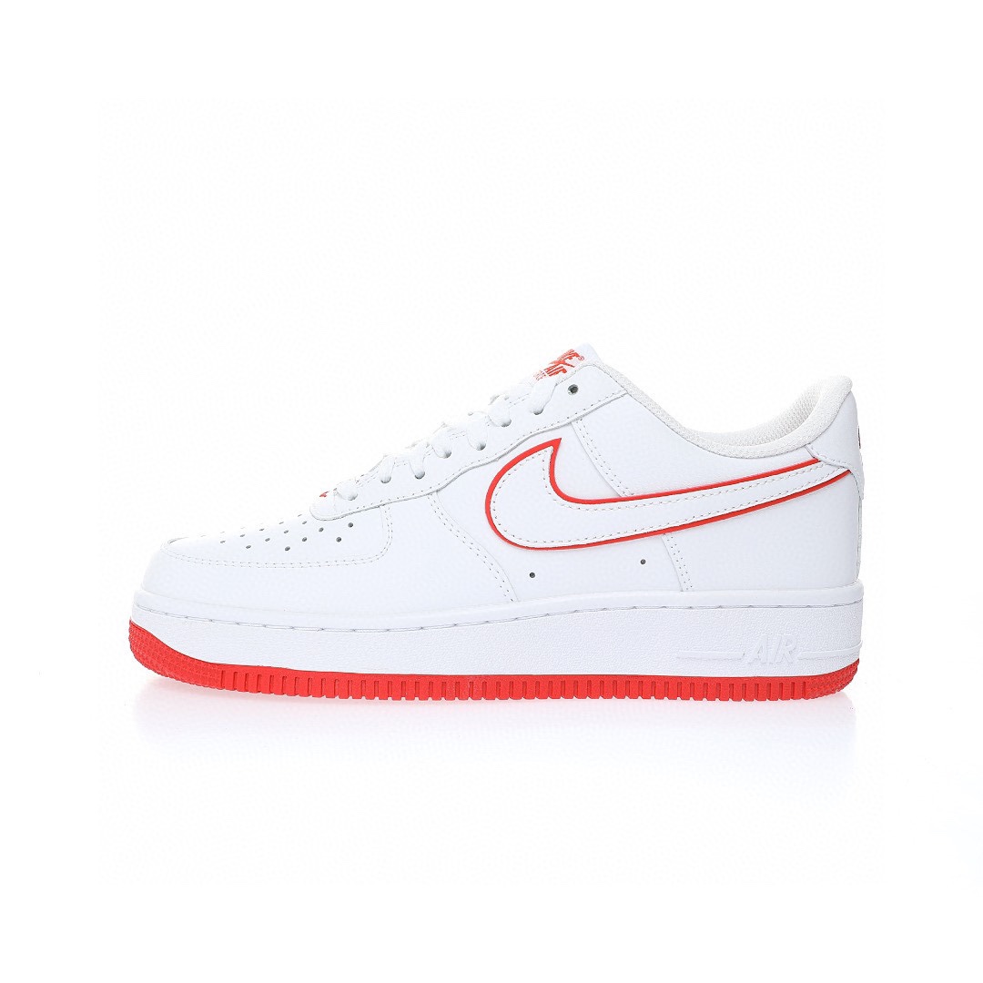 Nike Air Force 1 “皮革白紅疊鉤”