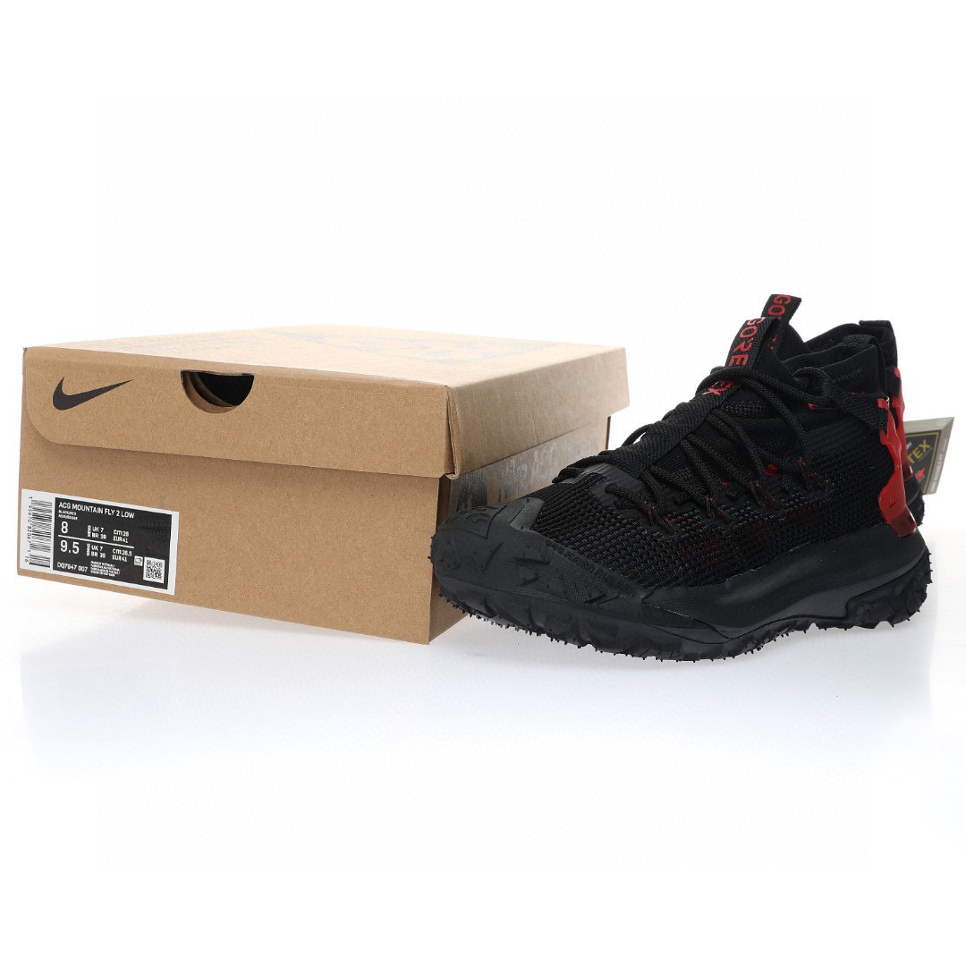 NIKE ACG Mountain Fly GTX SE Mid"Black/Red"ACG山脈2代系列中幫戶外登山越跑徒步休閒運動鞋「網布黑紅」