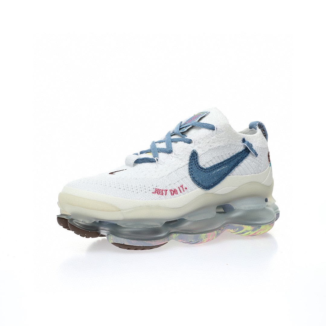 Nike Wmns Air Max Scorpion Flyknit SE"Just Do It 針織白粉牛仔淺藍