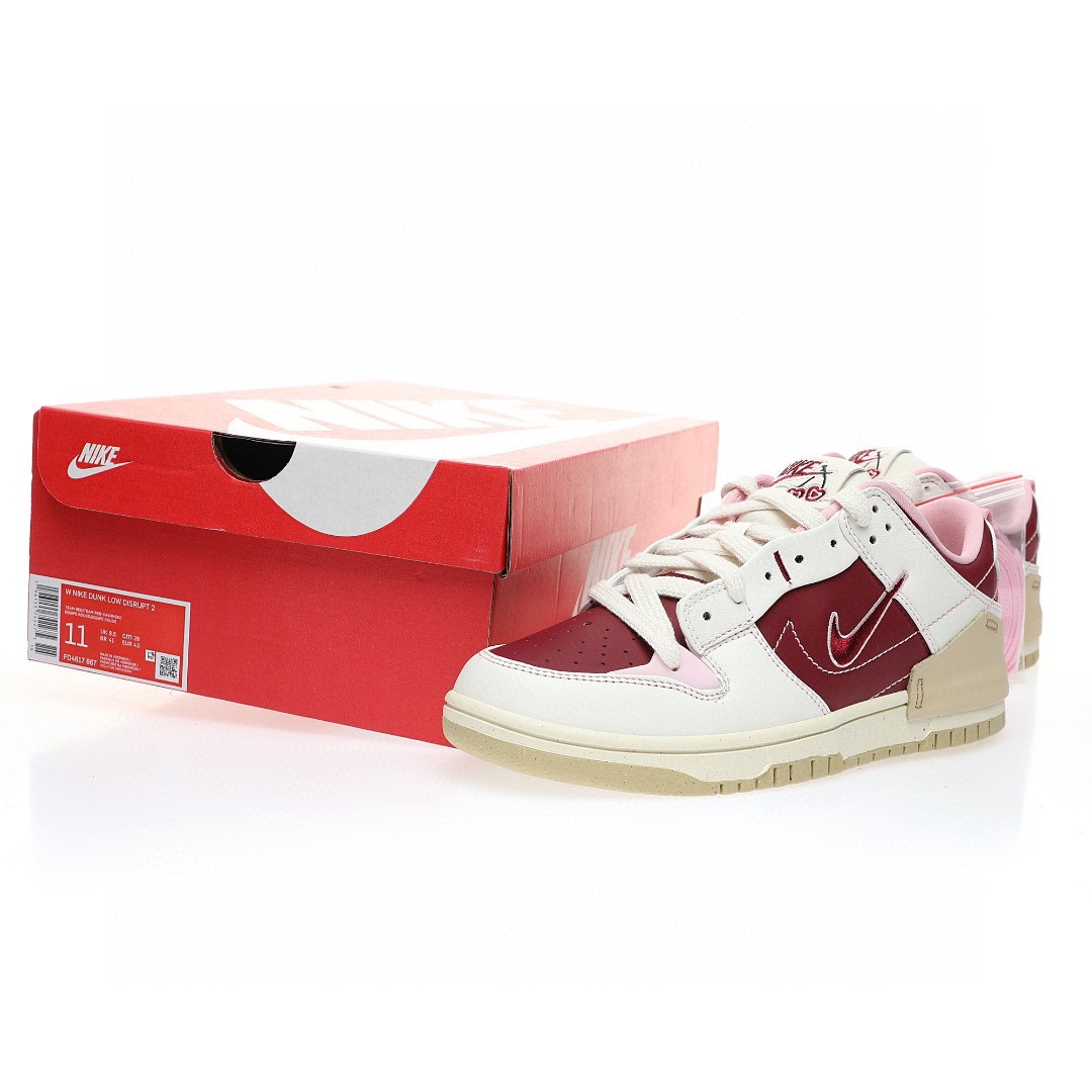 Dunk Low “解構白粉酒紅情人節雙鉤”