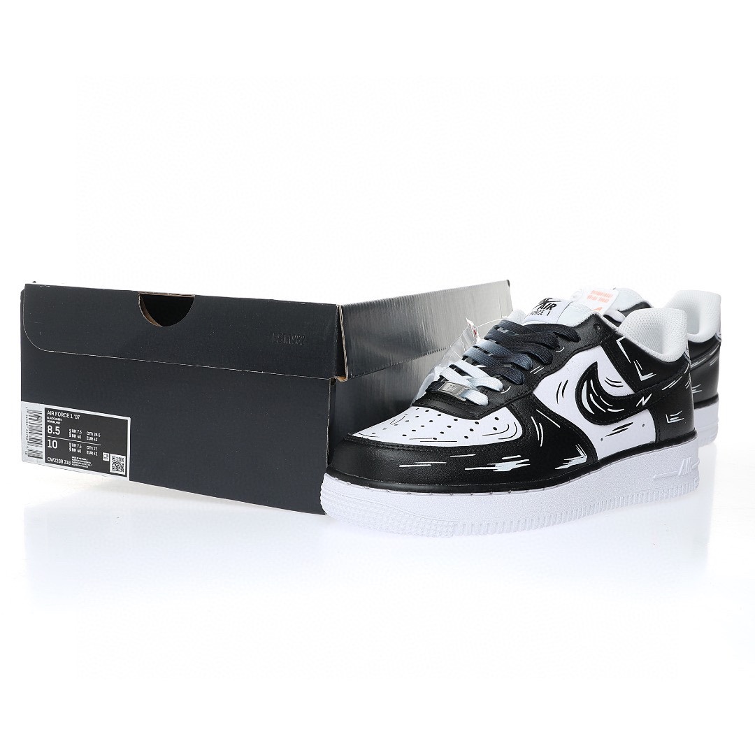 Nike Air Force 1 “二次元馬克筆塗鴉黑白”