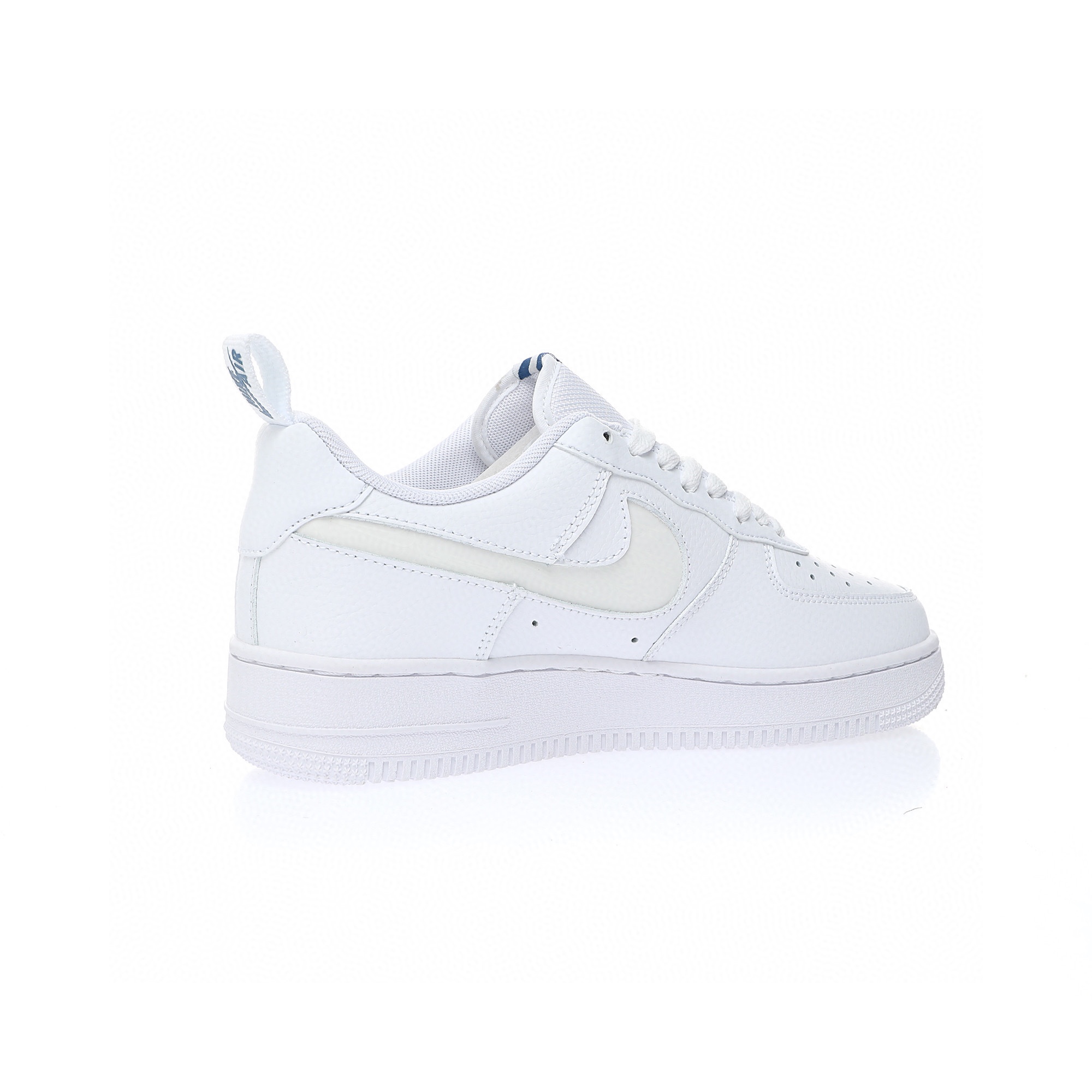 Nike Air Force 1 “皮革白寶藍小雙鉤3M鉤”