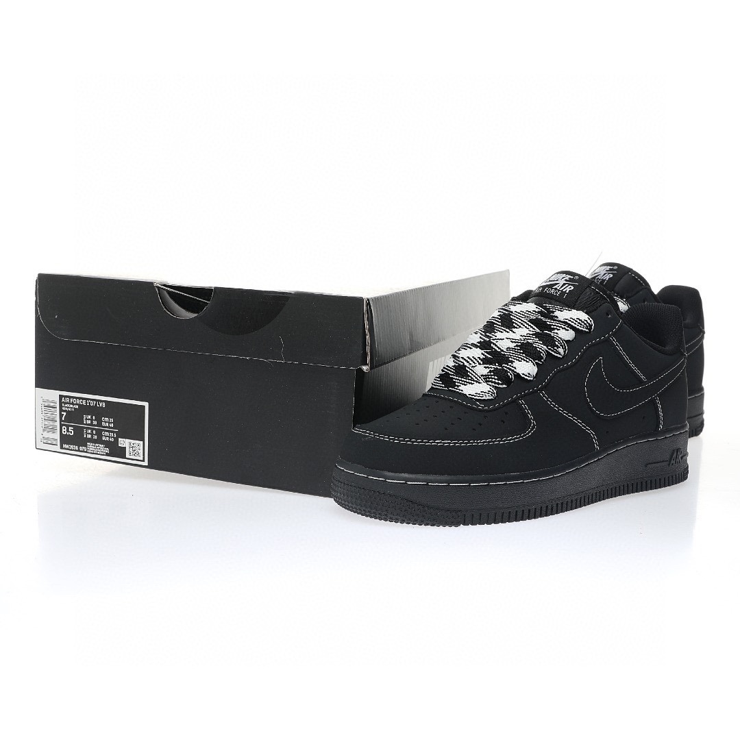 Nike Air Force 1 “黑武士白縫線倒鉤小倒鉤”