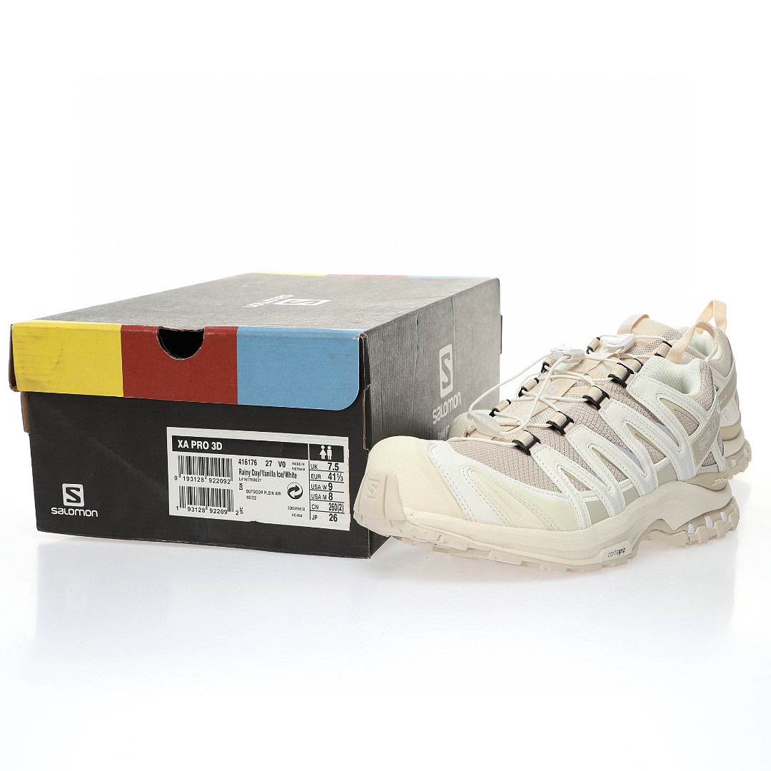 Salomon XA Pro 3D GTX"Rainy Day/Vanilla Ic"XA專業型系列潮流越野機能戶外休閒運動跑步鞋「米白香草」