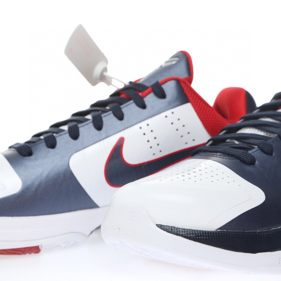 Nike Zoom Kobe ZK5 Protro"USA White Obsidian Sport Red"科比5代復刻實戰運動低幫文化籃球鞋「白深藍紅美國隊」