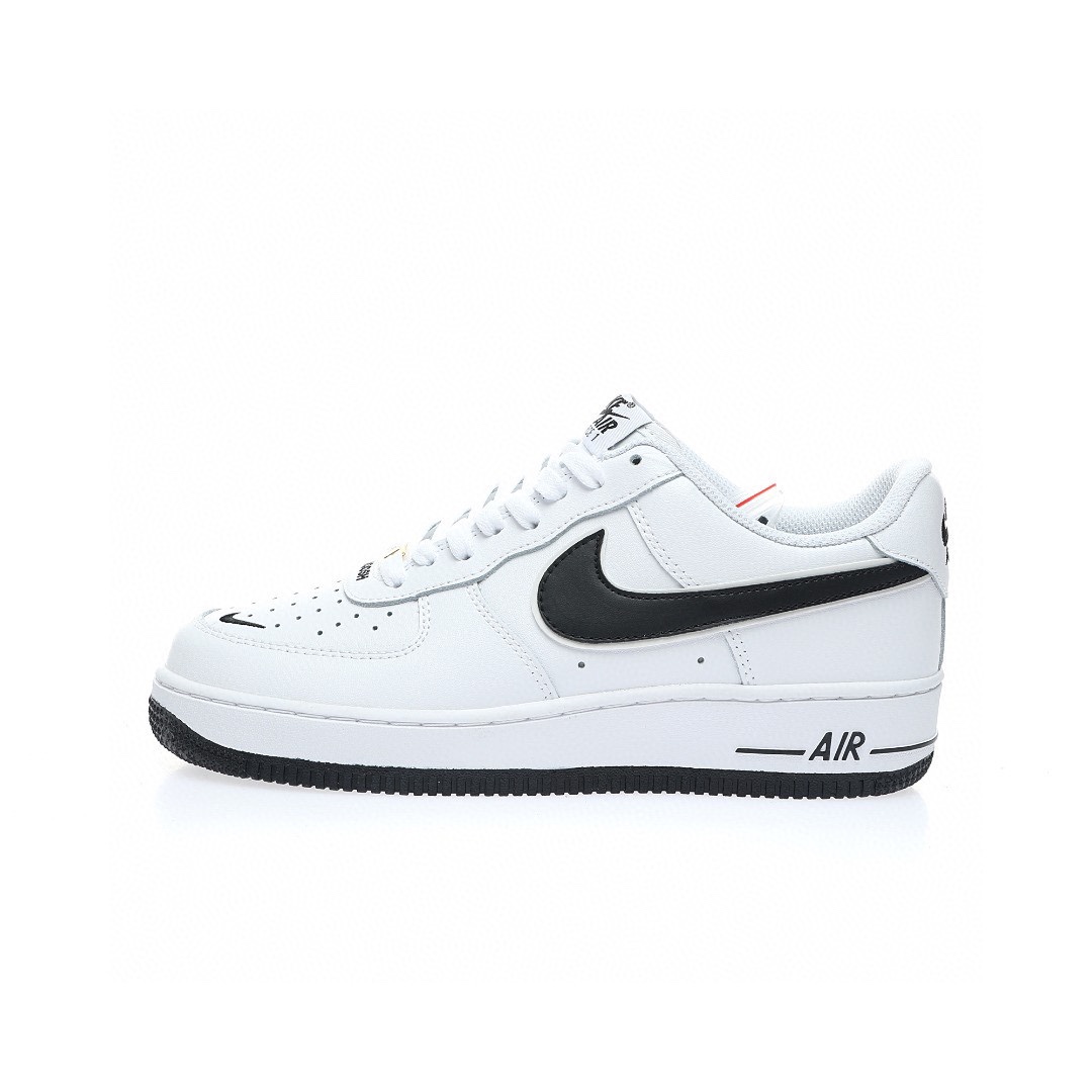Nike Air Force 1 “皮革白黑刺繡小鉤子”