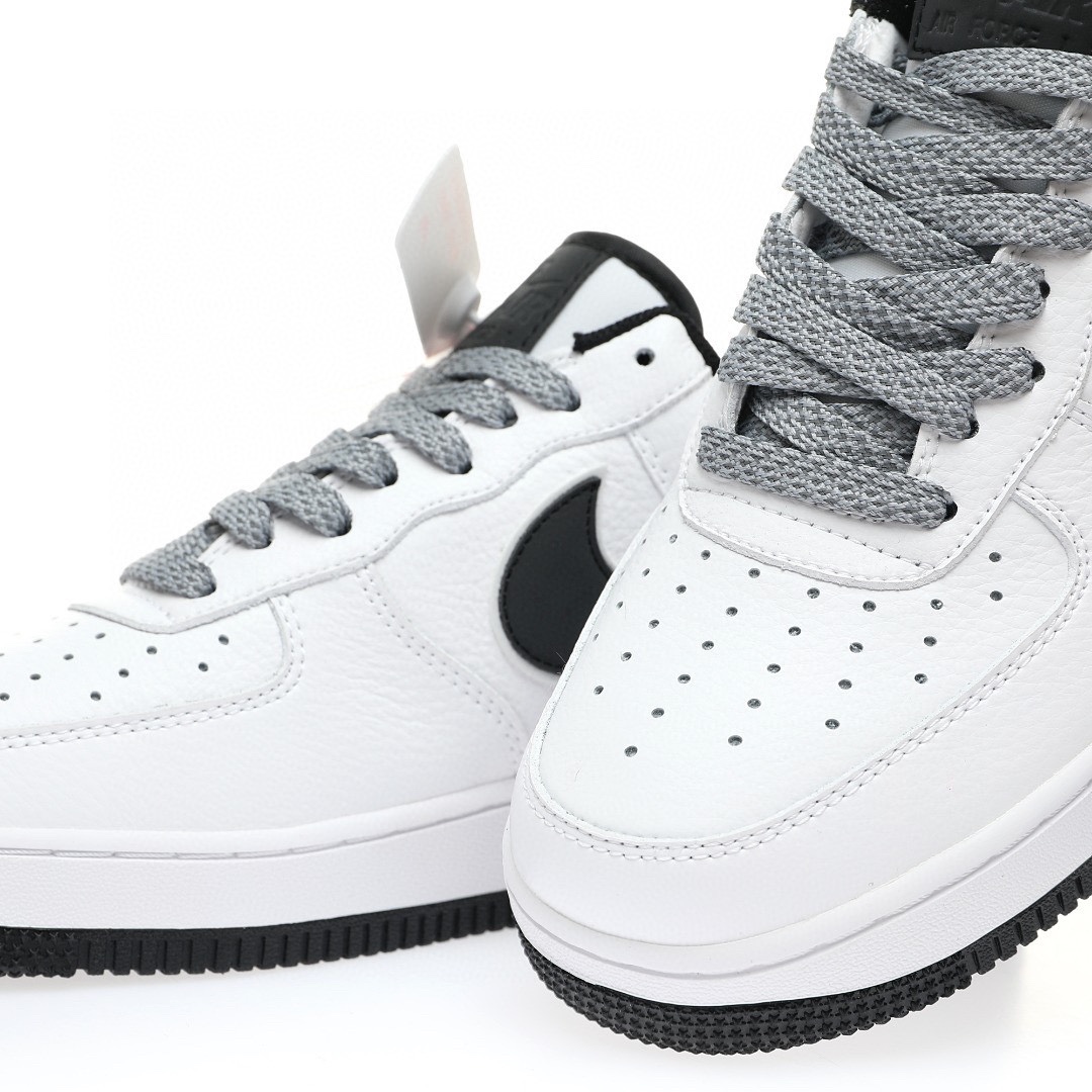 Nike Air Force 1 “皮革白黑天使反光鉤子”