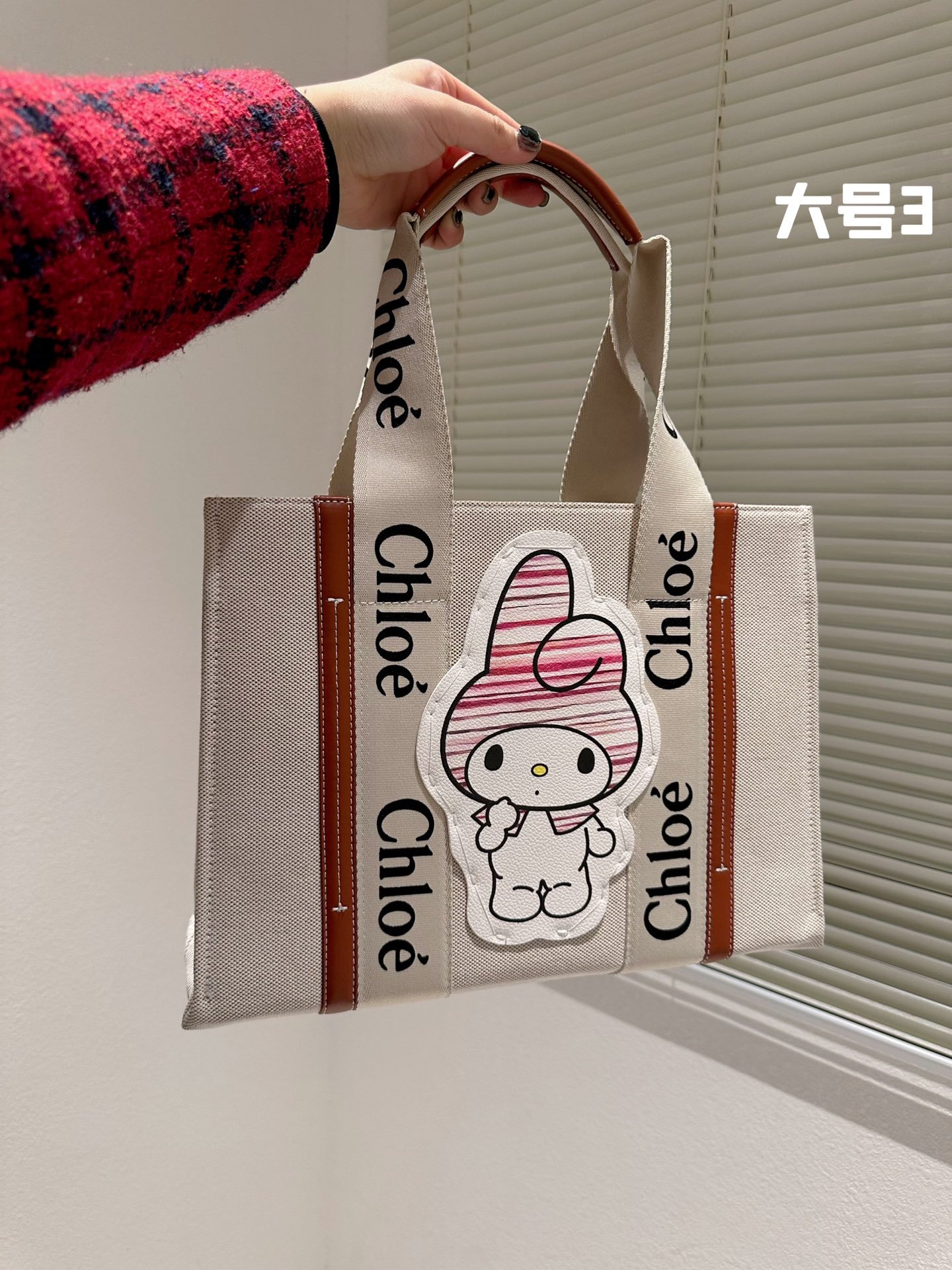★新作★Chloe★マイメロディ 💐ミディアム ウッディ トートバッグ💗