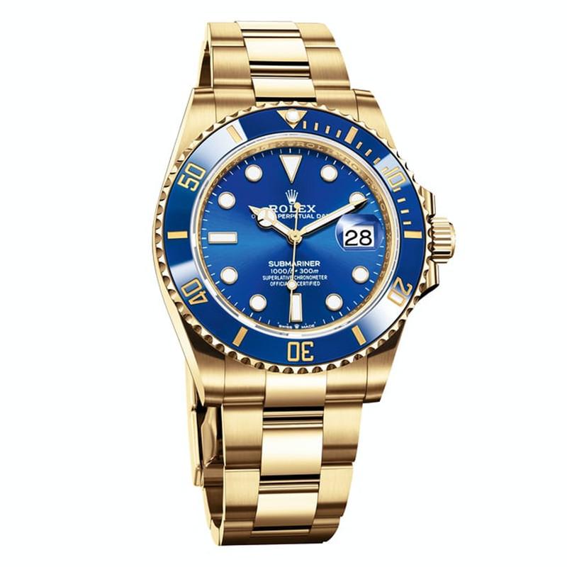 【ROLEX】ロレックス メンズ 16618 サブマリーナデイト ブルー文字盤 K18YG イエローゴールド無垢 P番 自動巻き