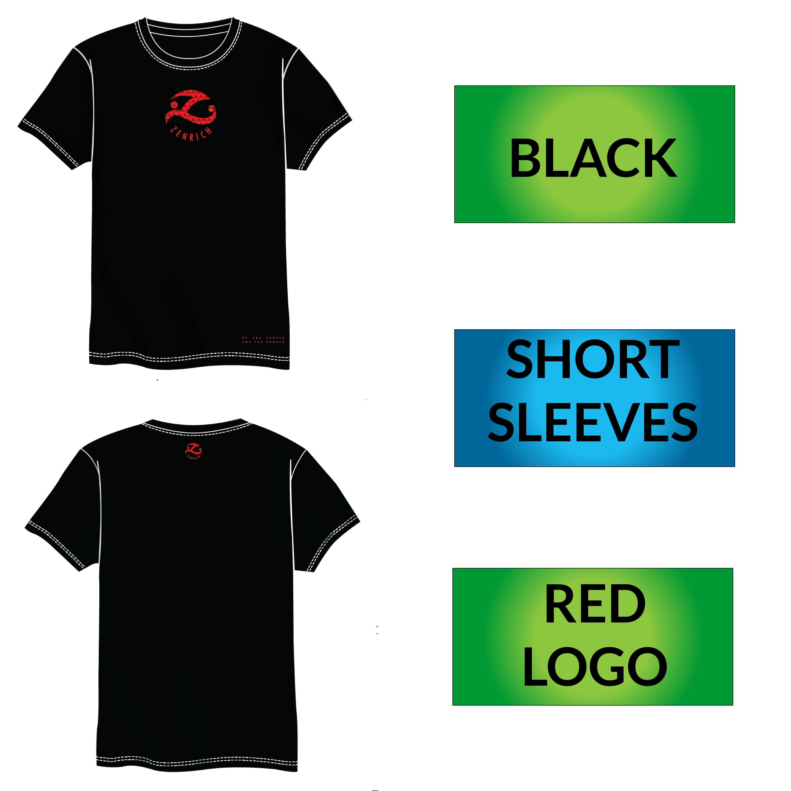 Zenrich T-Shirt （Short Sleeve-Black）