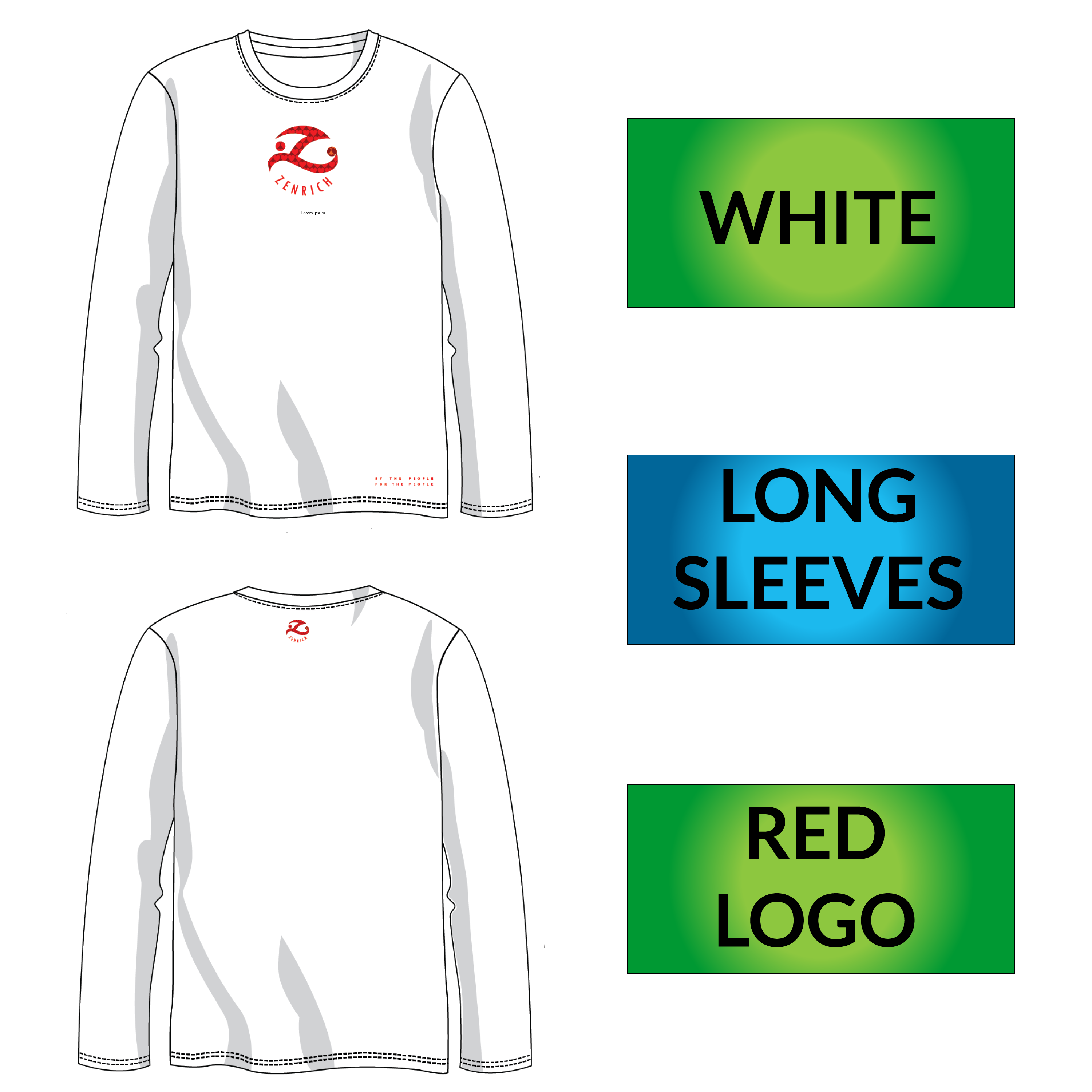 Zenrich T-Shirt (Long Sleeve-White)