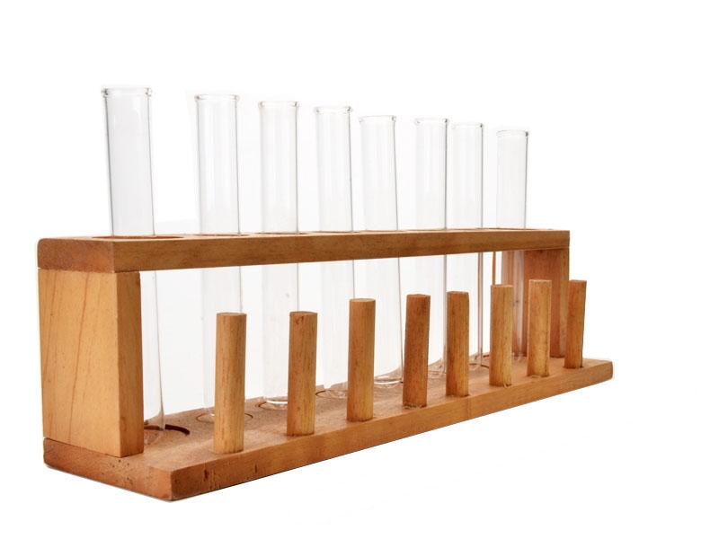 试管+木制支架 (Test Tube with Wooden Rack )