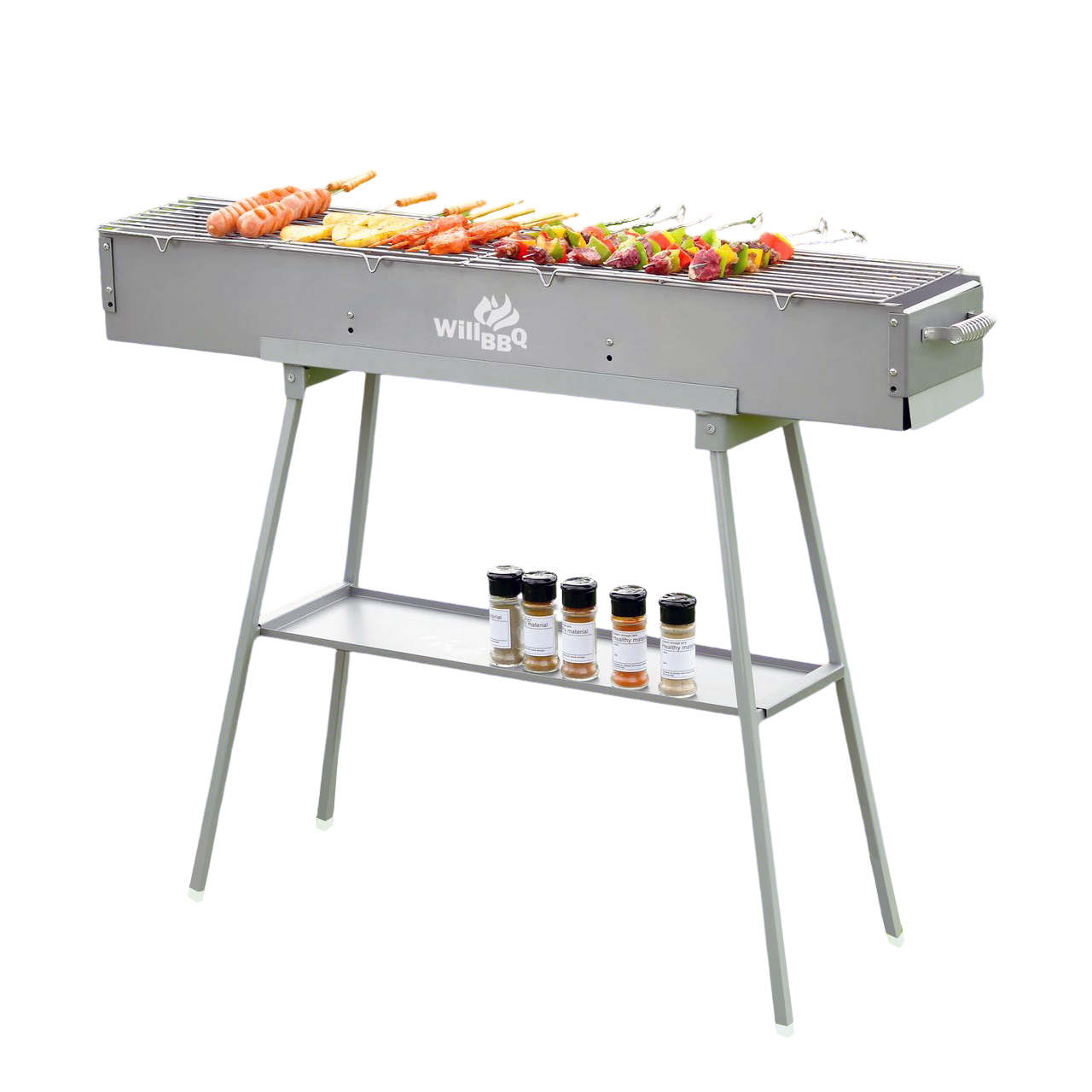 100cm x 18cm Commercial Quality Portable Charcoal Hibachi BBQ Camping Barbecue Grill