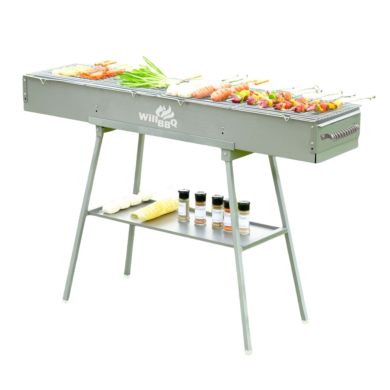 150cm x 26cm Commercial Quality Portable Charcoal Hibachi BBQ Camping Barbecue Grill