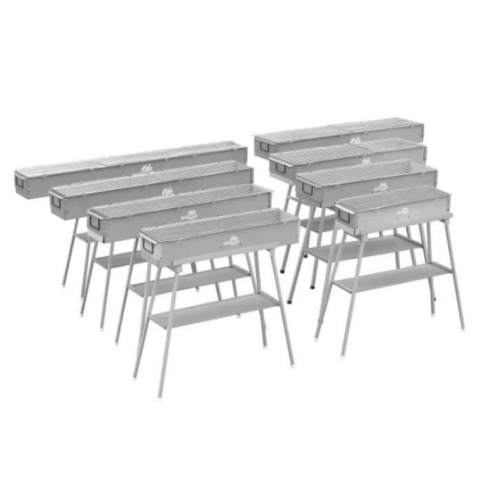 WillBBQ MultiSize Professional Charcoal Hibachi Portable Kebab Skewer