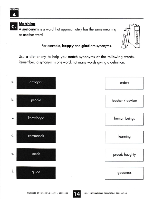 Teachings of the Qur’an Vol 2 Workbook