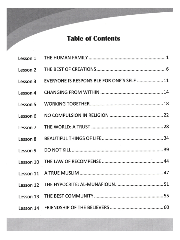 Teachings of the Qur’an Vol 3 Workbook