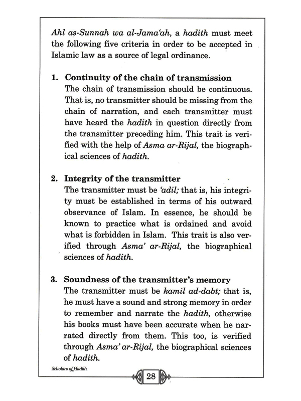 Scholars of Hadith
