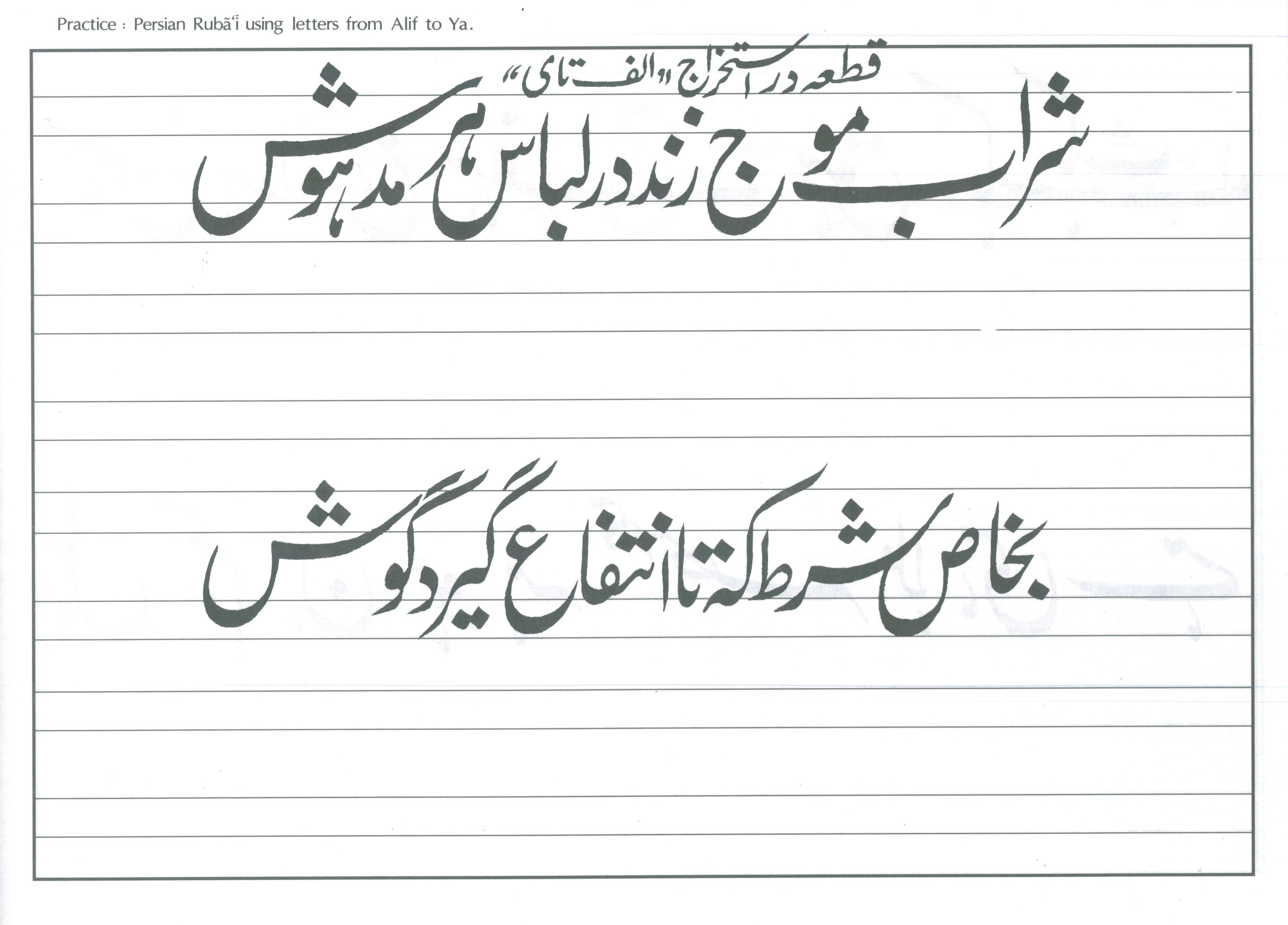 The Art of Arabic Calligraphy (Urdu / Persian)