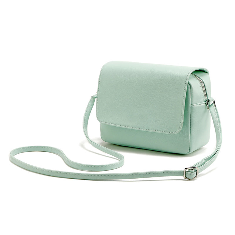 Women's Mint Green Crossbody Bags in Vegan Leather
