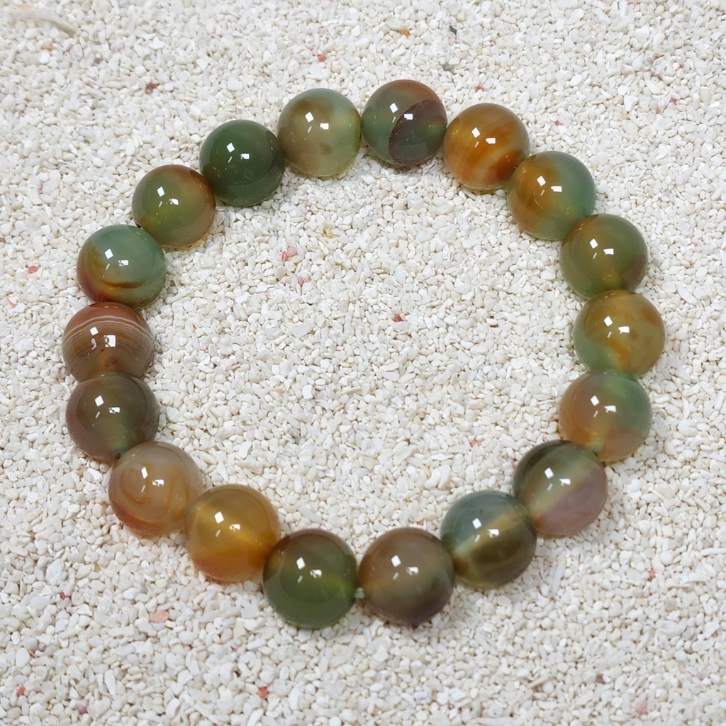 SG LOCAL - AURA HAVEN Premium Natural Peacock Agate Bracelet