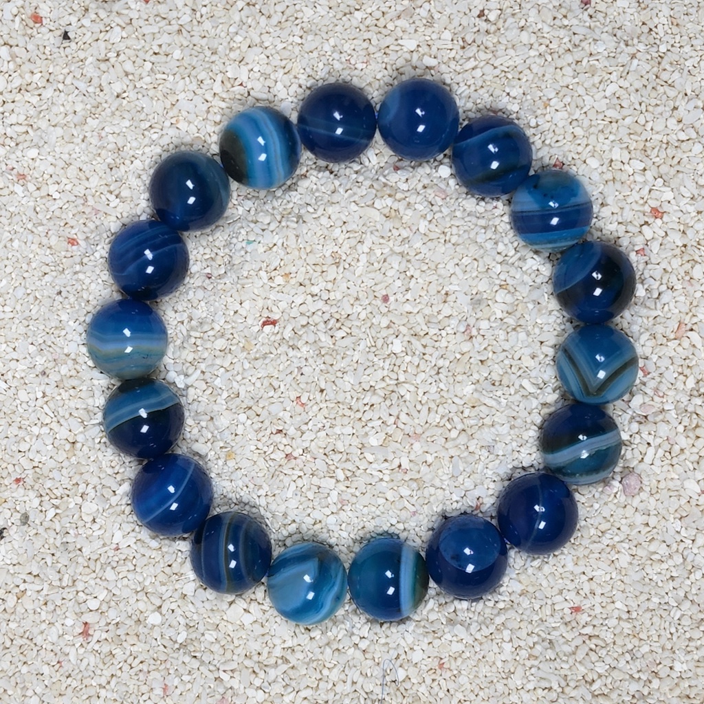 SG LOCAL - AURA HAVEN Royal Blue Lace Agate Bracelet