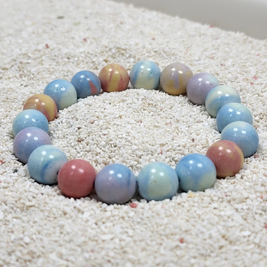 SG LOCAL - AURA HAVEN Natural Alashan Rainbow Stone Bracelet