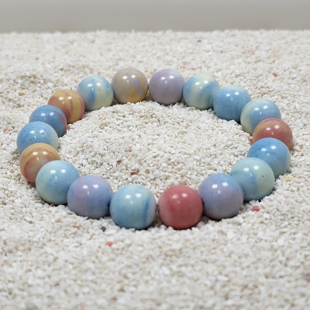 SG LOCAL - AURA HAVEN Natural Alashan Rainbow Stone Bracelet
