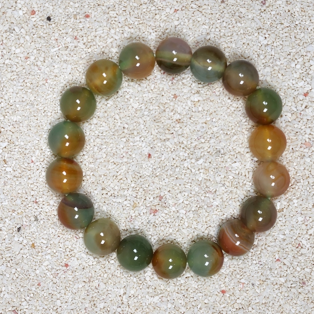 SG LOCAL - AURA HAVEN Premium Natural Peacock Agate Bracelet