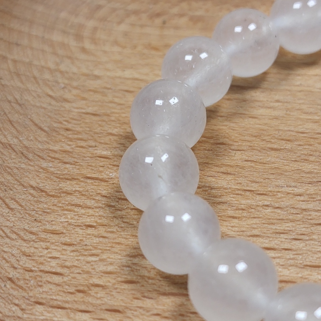 SG LOCAL - AURA HAVEN Natural Icy White Jade Bracelet