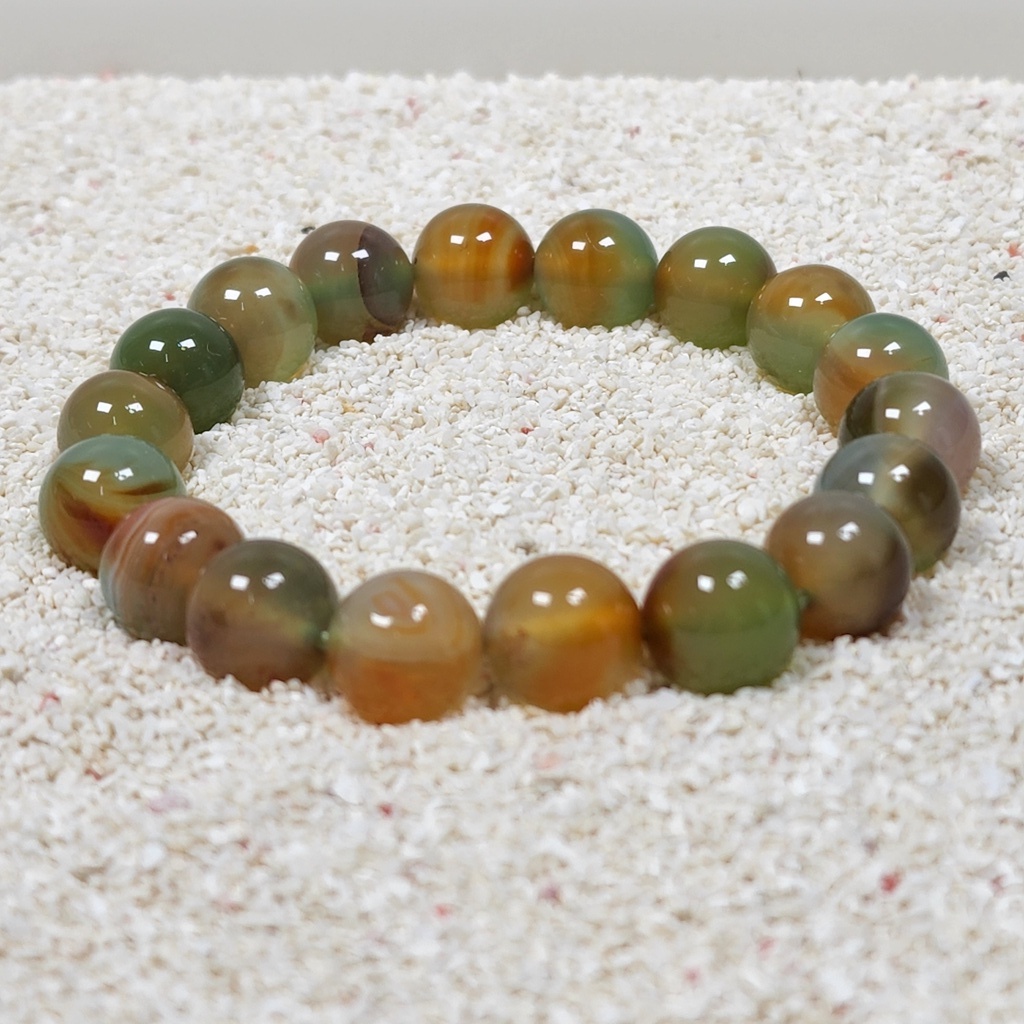SG LOCAL - AURA HAVEN Premium Natural Peacock Agate Bracelet
