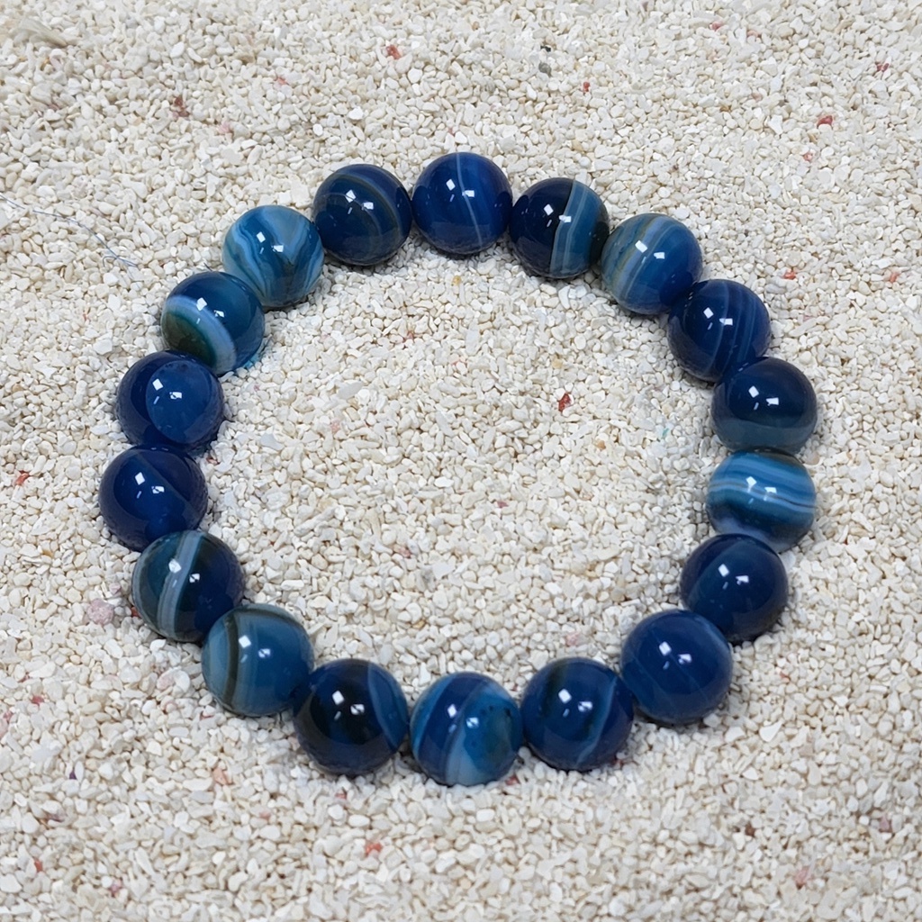 SG LOCAL - AURA HAVEN Royal Blue Lace Agate Bracelet