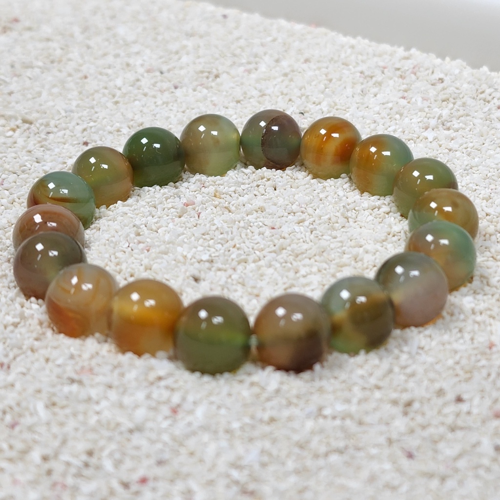 SG LOCAL - AURA HAVEN Premium Natural Peacock Agate Bracelet