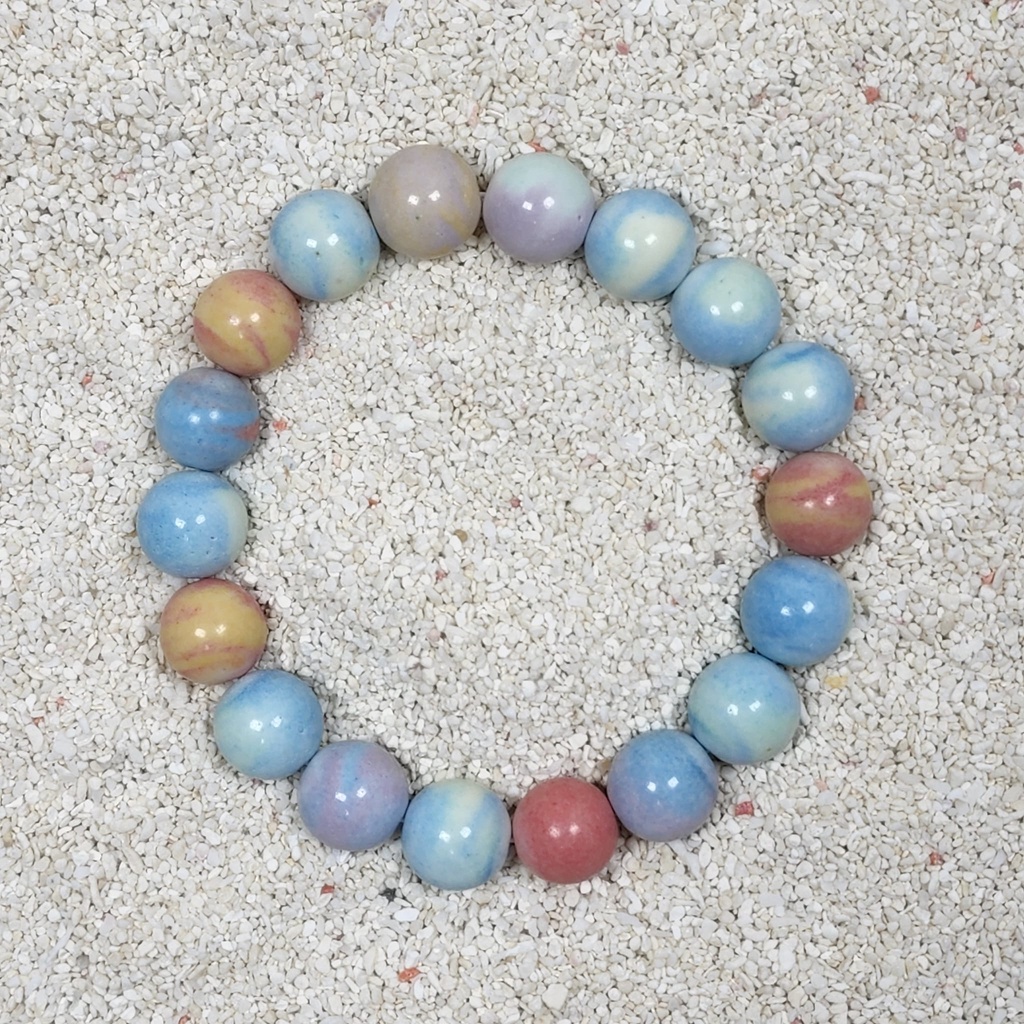 SG LOCAL - AURA HAVEN Natural Alashan Rainbow Stone Bracelet