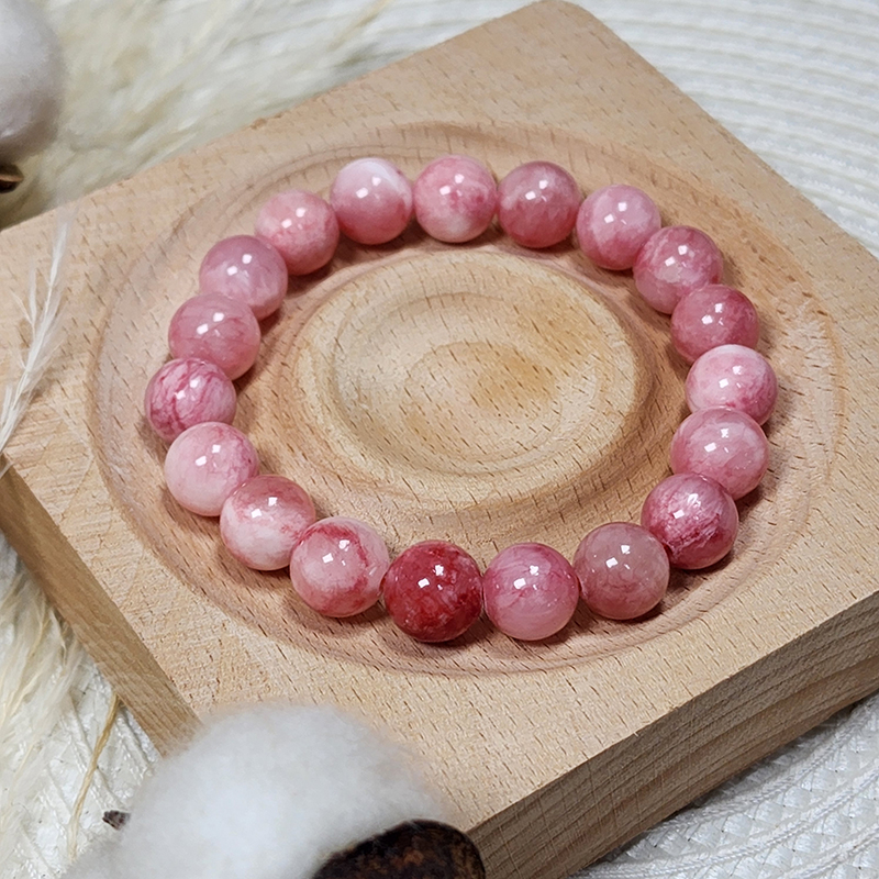 SG LOCAL - AURA HAVEN Pink and White Persian Jade Bracelet