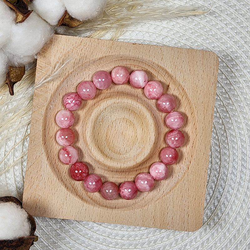 SG LOCAL - AURA HAVEN Pink and White Persian Jade Bracelet