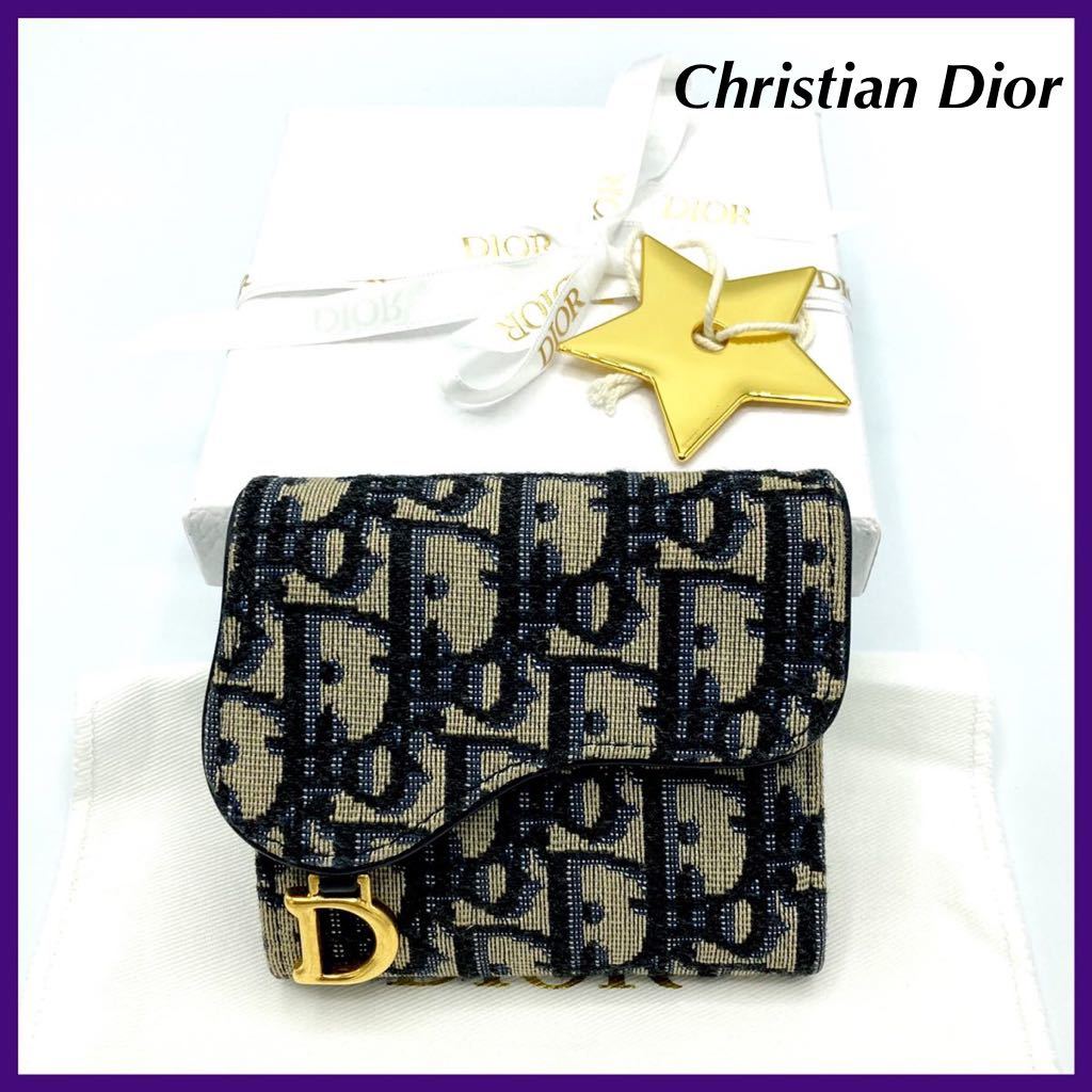 美品】クリスチャンディオール Christian Dior オブリーク ジャガード サドル ロータスウォレット 三つ折り財布  www.ayvnewspaper.com