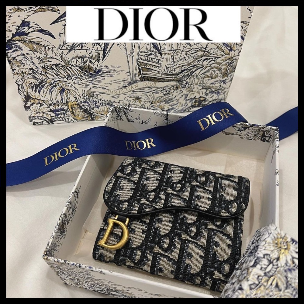 ☆選んで間違いなし☆ 【DIOR】SADDLE ロータスウォレット 財布・小物 折りたたみ財布 www.unipavaresia.edu.al