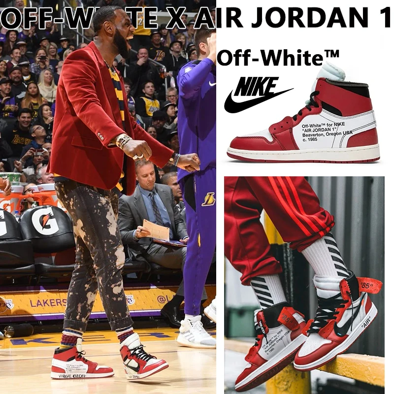 エアジョーダン AIR JORDAN エア オフホワイト ハイ ホワイト エアジョーダン 'CHICAGO' スニーカー メンズ 【 AIR OFFWHITE X 1 RETRO HIGH OG WHITE BLACKVARSITY REDBLACK 】