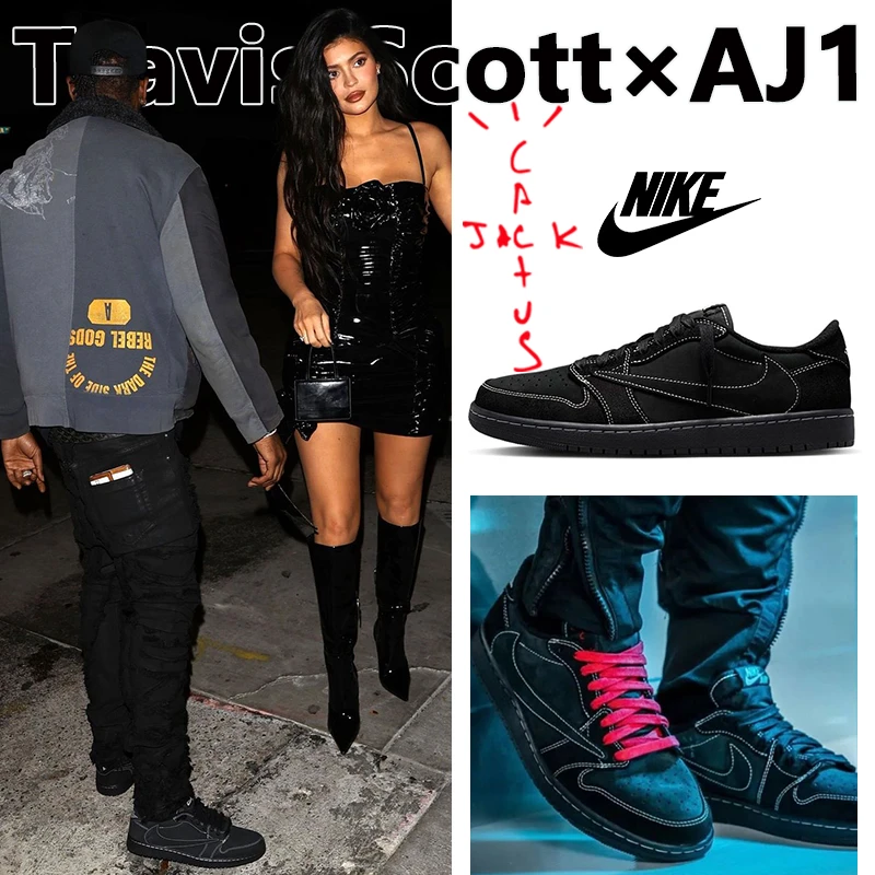【人気急上昇で入手困難!】ナイキ NIKE × トラヴィス スコット Travis Scott ■ 【 AIR JORDAN 1 LOW OG Black Phantom DM7866 001 】 エア ジョーダン 1 ロー ブラック ファントム スニーカー