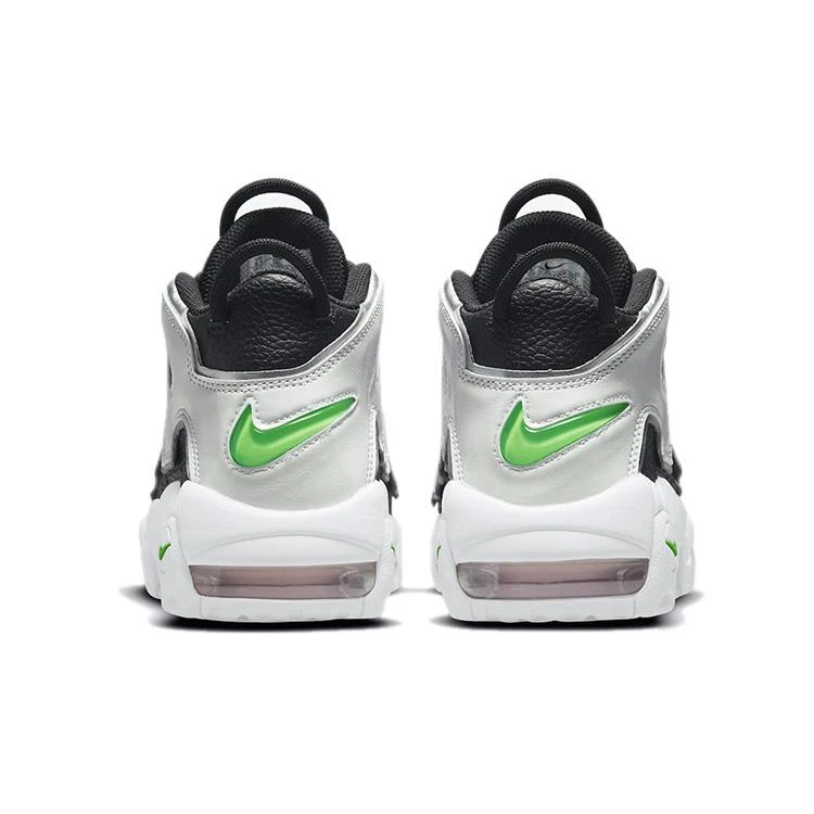 NIKE ナイキ WMNS NIKE AIR MORE UPTEMPO BLACK WHITE GREEN レディースサイズモデル ナイキ エア モア アップテンポ ブラック ホワイト グリーン レディース メンズ スニーカー BLACK/METALLIC SILVER-GREEN STRIKE-SUMM【海外展開 日本未入荷】