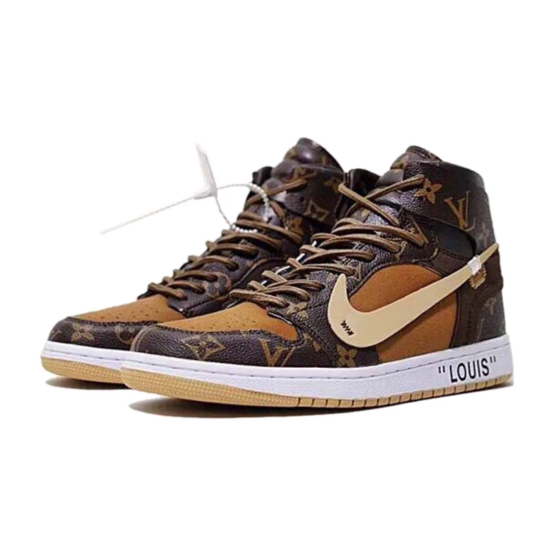 Nike Air Jordan 1 x Louis Vuitton High Top Basketball Shoes On Sale