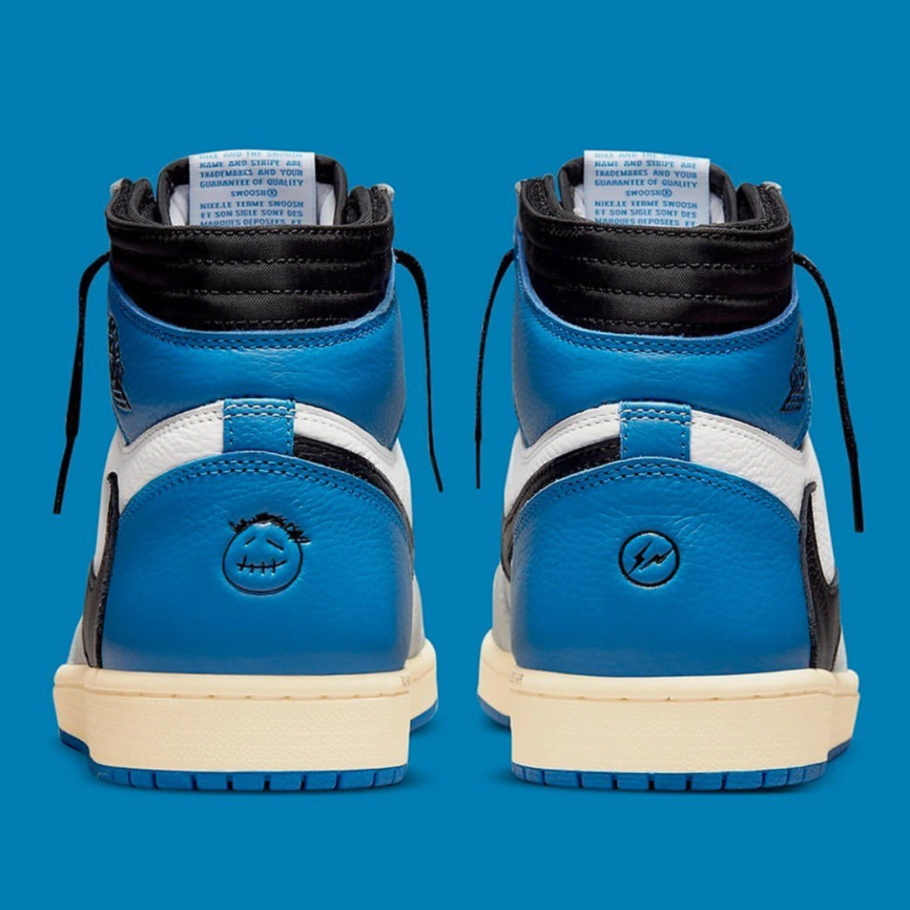 2021フラグメントxトラビススコットxナイキエアジョーダン1ハイOGSP「ミリタリーブルー」TRAVIS SCOTT × FRAGMENT × NIKE AIR JORDAN 1 HIGH "MILITARY BLUE''