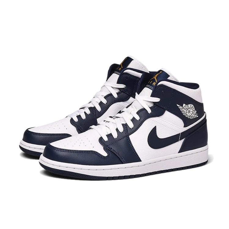 NIKE ナイキ AIR JORDAN 1 MID 'OBSIDIAN' エア ジョーダン ワン ミッド "オブシディアン" メンズ スニーカー WHITE/OBSIDIAN-METALLIC GOLD ホワイト/オブシディアン-メタリックゴールド【海外展開 日本未入荷】