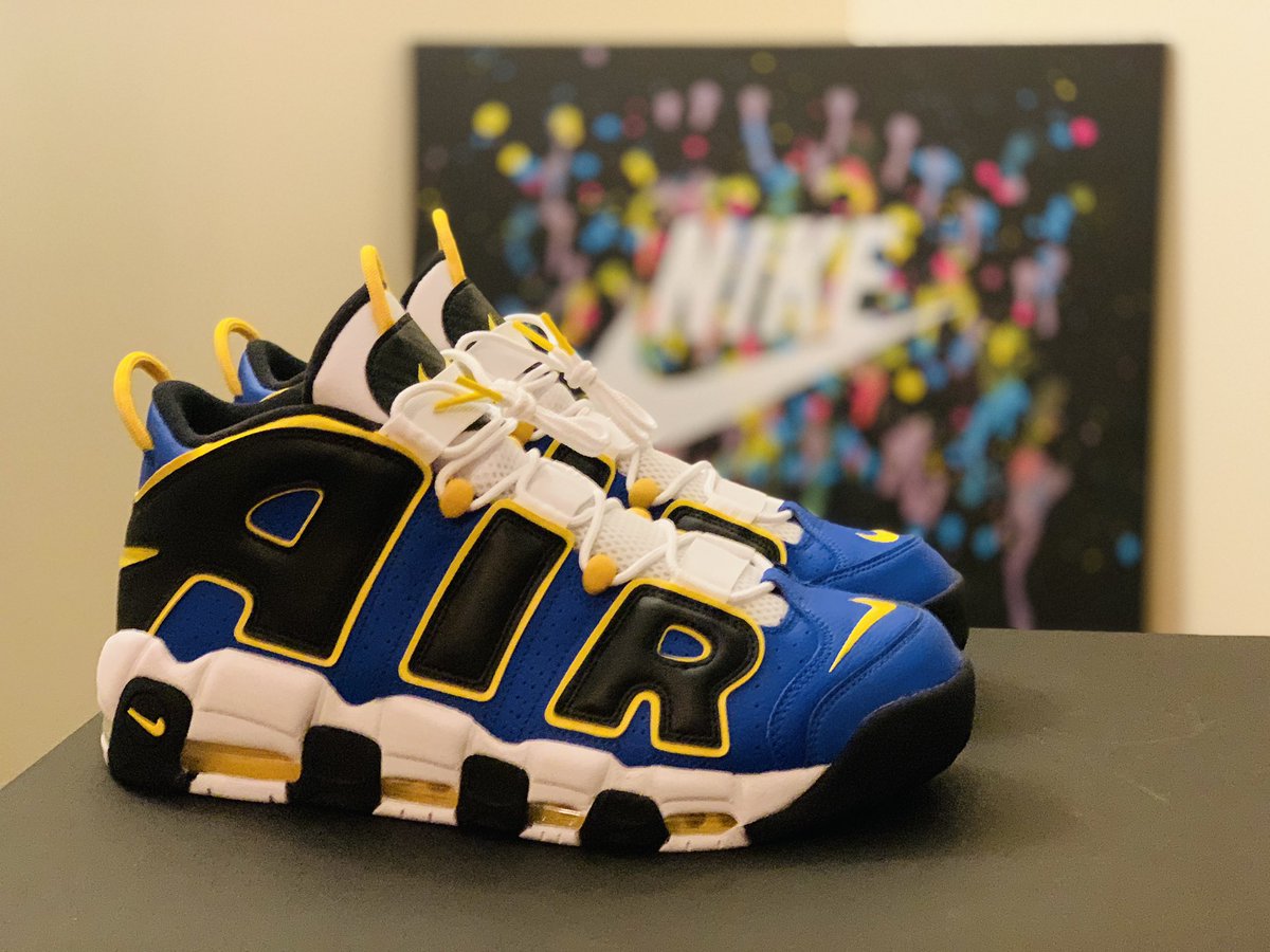 NIKE ナイキ AIR MORE UPTEMPO 'PEACE, LOVE, AND BASKETBALL' エア モア アップテンポ "ピース,ラブ,アンド バスケットボール" メンズ レディース スニーカー GAME ROYAL/BLACK-WHITE-SPEED YELLOW DC【海外展開 日本未入荷】