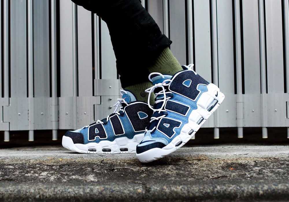 NIKE ナイキ AIR MORE UPTEMPO 96 'DENIM' エア モア アップテンポ "デニム" メンズ スニーカー WHITE/OBSIDIAN/TOTAL ORANGE ホワイト/オブシディアン/トータルオレンジ【限定モデル】